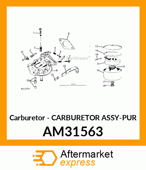 Carburetor - CARBURETOR ASSY-PUR AM31563