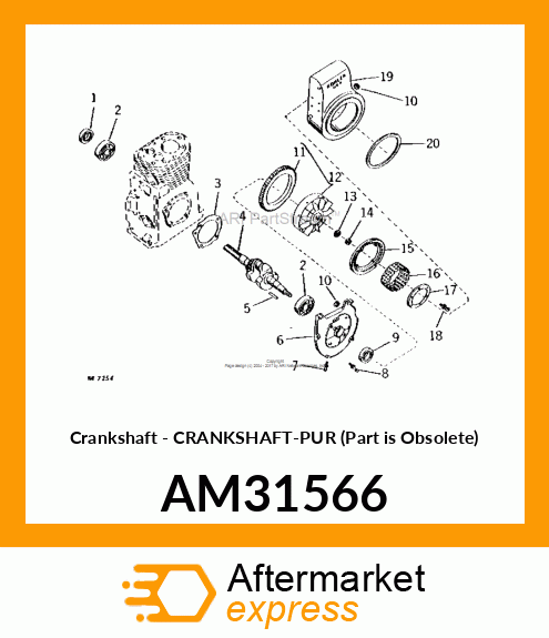 Crankshaft - CRANKSHAFT-PUR (Part is Obsolete) AM31566