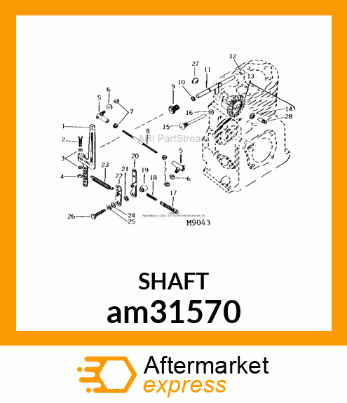 KIT, GOVERNOR SHAFT ASSEMBLY am31570