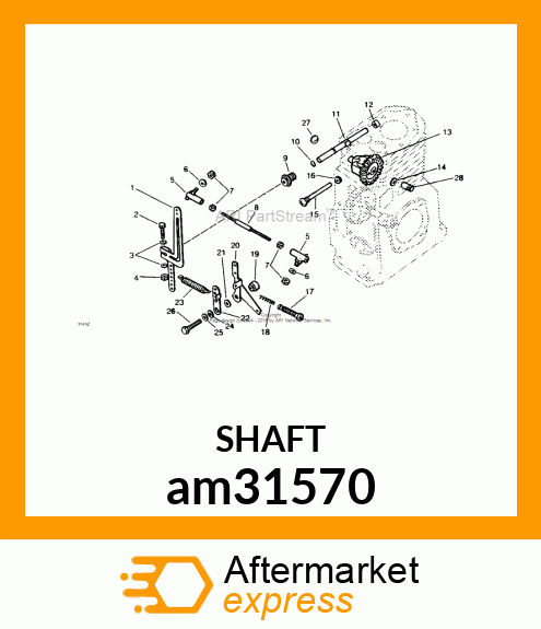 KIT, GOVERNOR SHAFT ASSEMBLY am31570