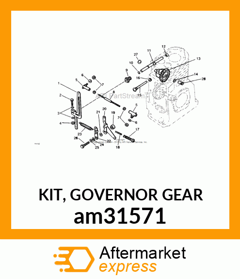 KIT, GOVERNOR GEAR am31571