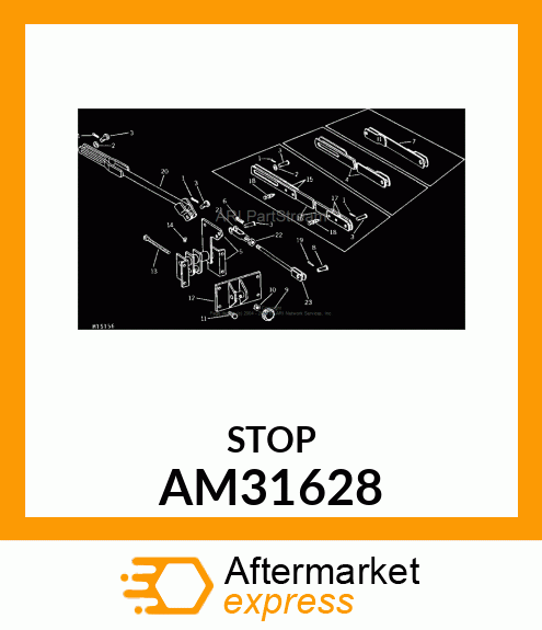 Stop - STOP, WELDED HITCH LIFT AM31628