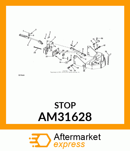 Stop - STOP, WELDED HITCH LIFT AM31628