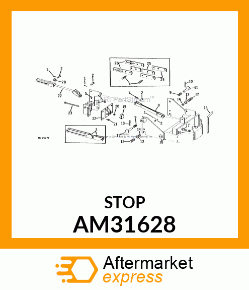 Stop - STOP, WELDED HITCH LIFT AM31628