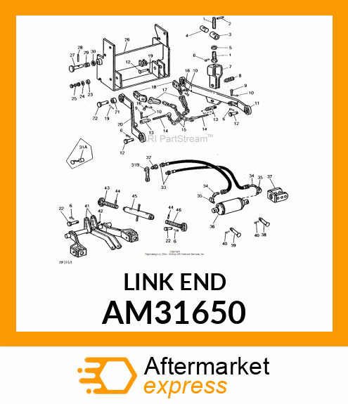 END, WELDED CENTER LINK (RH THREAD) AM31650