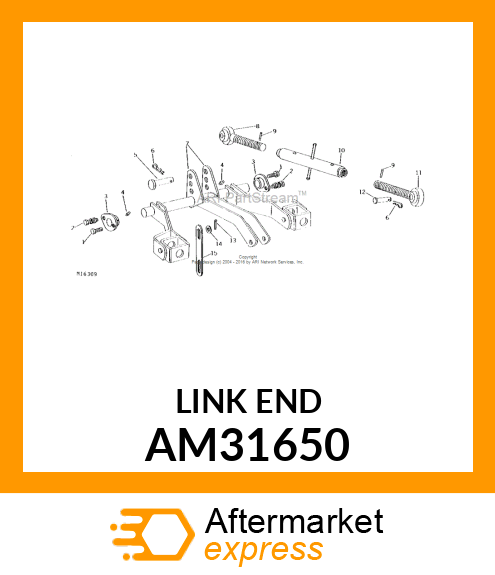 END, WELDED CENTER LINK (RH THREAD) AM31650