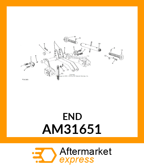 END, WELDED CENTER LINK (LH THREAD) AM31651