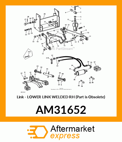 Link - LOWER LINK WELDED RH (Part is Obsolete) AM31652