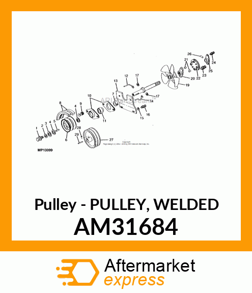 Pulley - PULLEY, WELDED AM31684