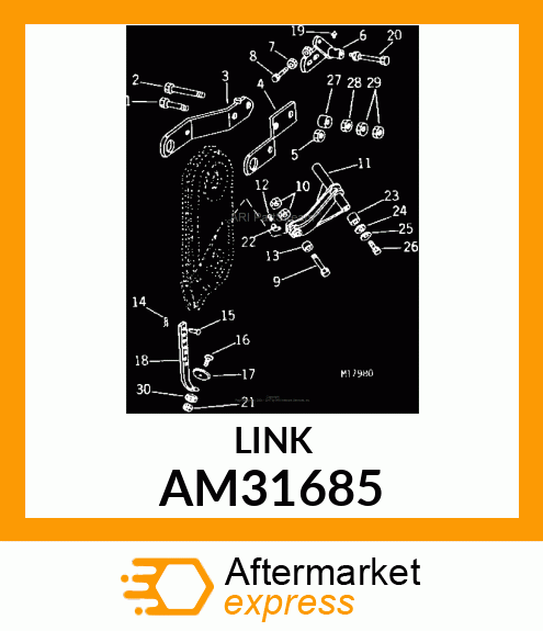 Link - LOWER LINK WELDED (Part is Obsolete) AM31685