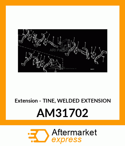 Extension - TINE, WELDED EXTENSION AM31702