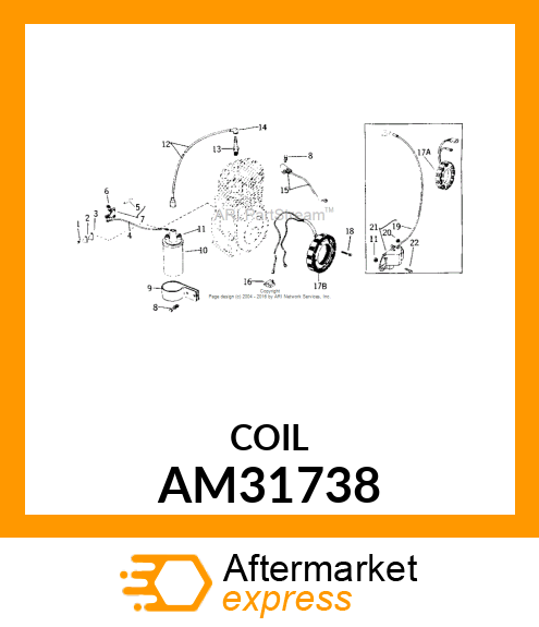 Alternator - ALTERNATOR COIL ASSY-PUR AM31738