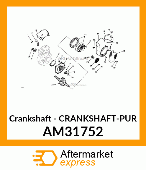 Crankshaft - CRANKSHAFT-PUR AM31752