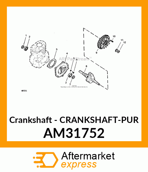 Crankshaft - CRANKSHAFT-PUR AM31752