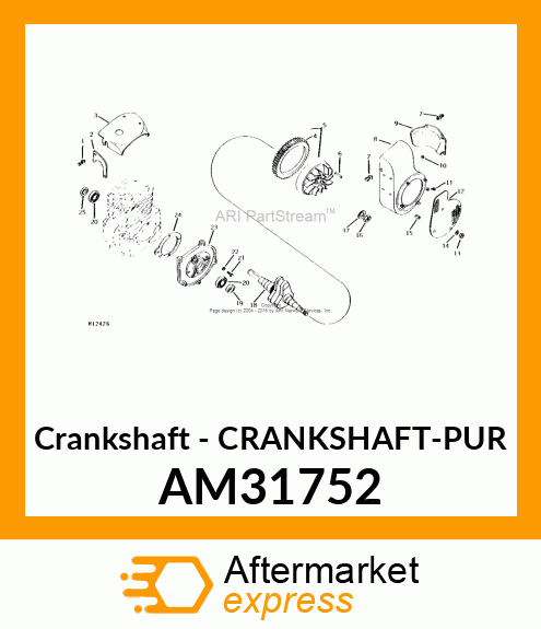 Crankshaft - CRANKSHAFT-PUR AM31752