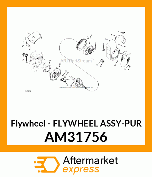 Flywheel - FLYWHEEL ASSY-PUR AM31756