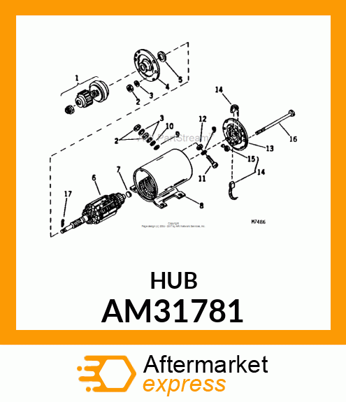 Cap - DRIVE END CAP ASSY AM31781