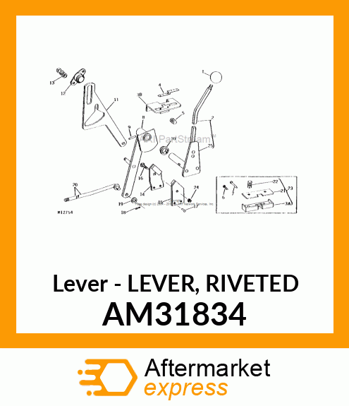 Lever - LEVER, RIVETED AM31834