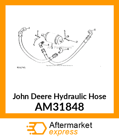 PRIMARY VALVE TO CYL. HOSE AM31848