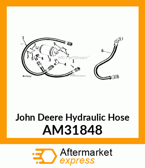 PRIMARY VALVE TO CYL. HOSE AM31848