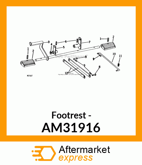 Footrest - AM31916