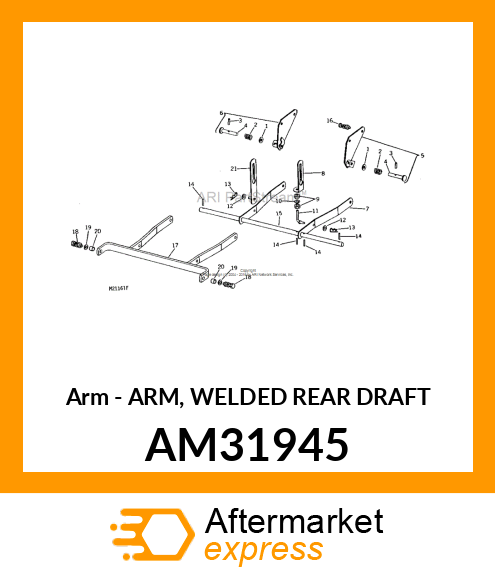 Arm - ARM, WELDED REAR DRAFT AM31945