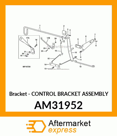 Bracket - CONTROL BRACKET ASSEMBLY AM31952