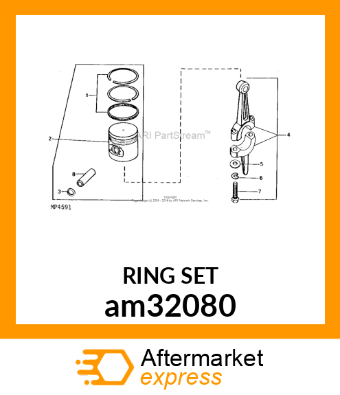 KIT, PISTON RING SET am32080