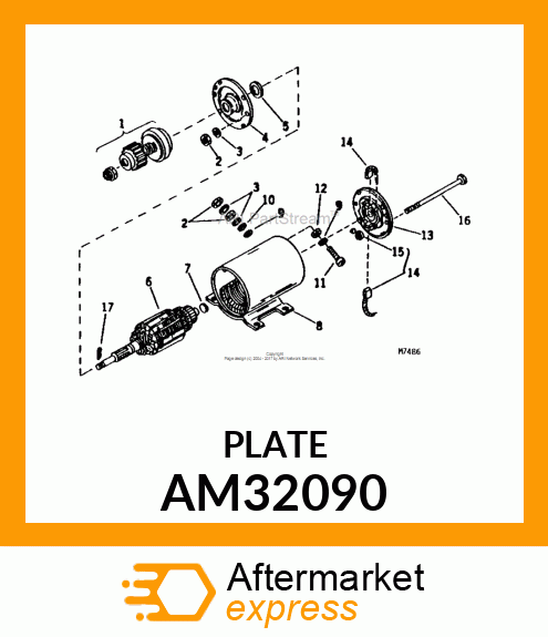 Cap - COMMUTATOR END CAP ASSEMBLY (Part is Obsolete) AM32090