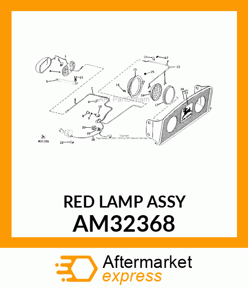 Tail Lamp - TAILLIGHT W/BULB & LENS AM32368