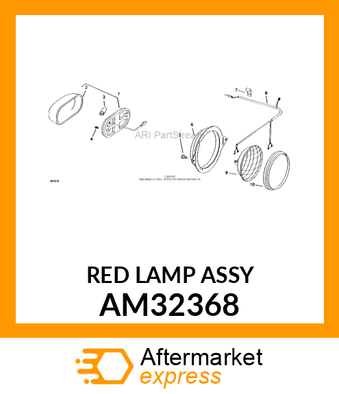 Tail Lamp - TAILLIGHT W/BULB & LENS AM32368