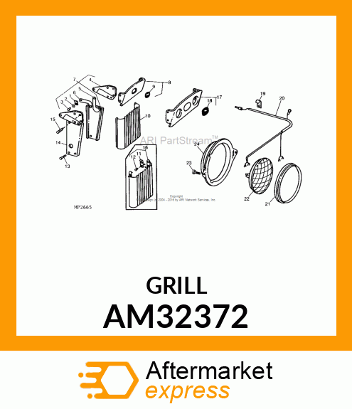 Grille - GRILLE, WELDED & RIVETED (112K) AM32372