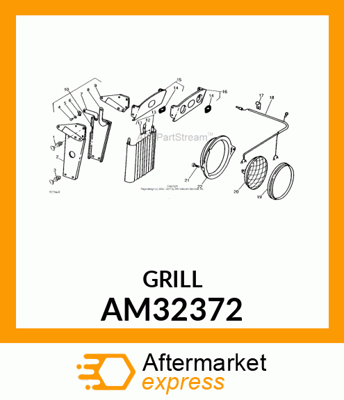 Grille - GRILLE, WELDED & RIVETED (112K) AM32372