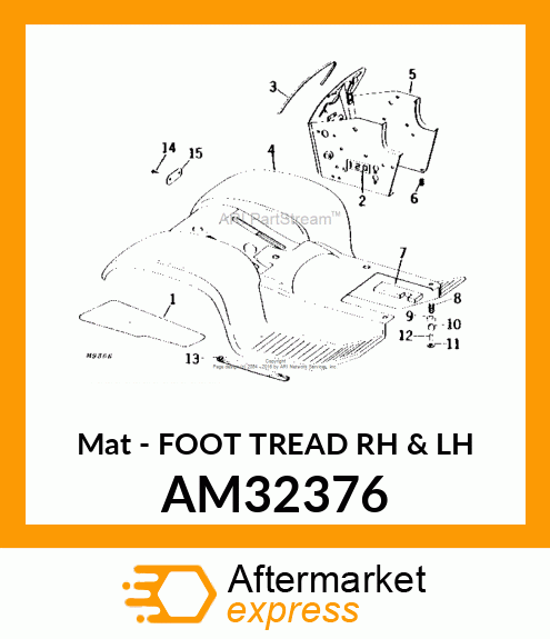 Mat - FOOT TREAD RH & LH AM32376