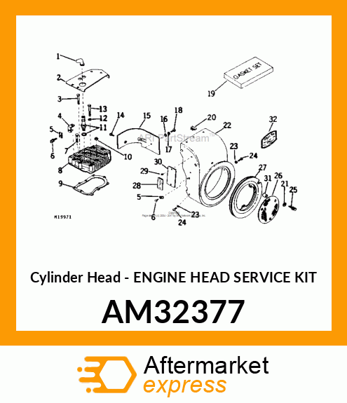 Cylinder Head - ENGINE HEAD SERVICE KIT AM32377