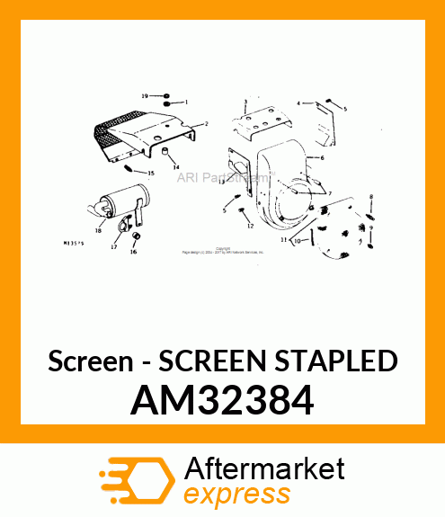 Screen - SCREEN STAPLED AM32384