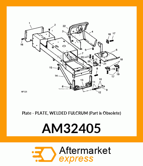 Plate - PLATE, WELDED FULCRUM (Part is Obsolete) AM32405