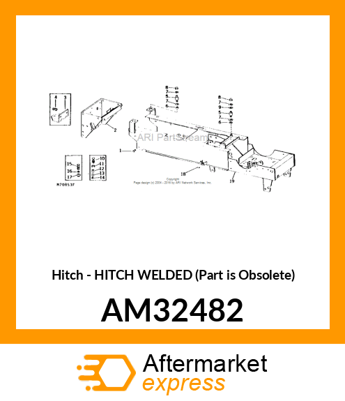 Hitch - HITCH WELDED (Part is Obsolete) AM32482