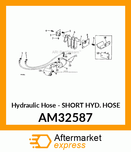 Hydraulic Hose - SHORT HYD. HOSE AM32587