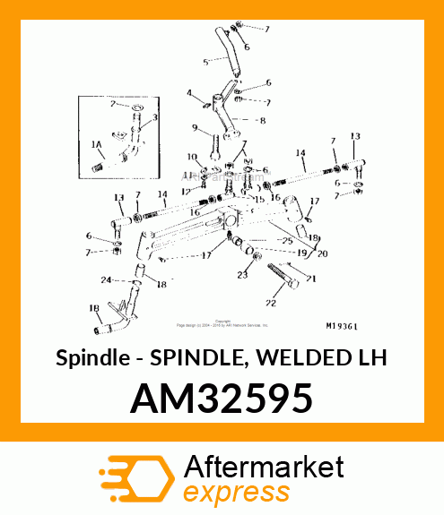 Spindle - SPINDLE, WELDED LH AM32595