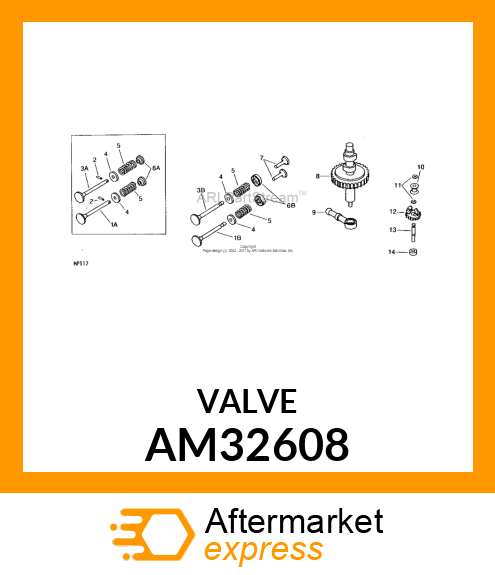 Intake Valve - INTAKE VALVE 1/32 OVERSIZE AM32608