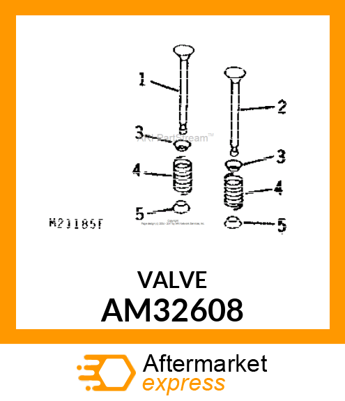 Intake Valve - INTAKE VALVE 1/32 OVERSIZE AM32608