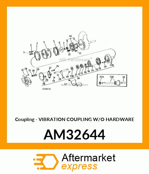 Coupling - VIBRATION COUPLING W/O HARDWARE AM32644