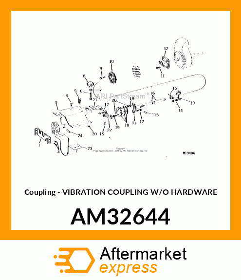 Coupling - VIBRATION COUPLING W/O HARDWARE AM32644