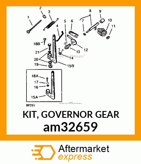 KIT, GOVERNOR GEAR am32659