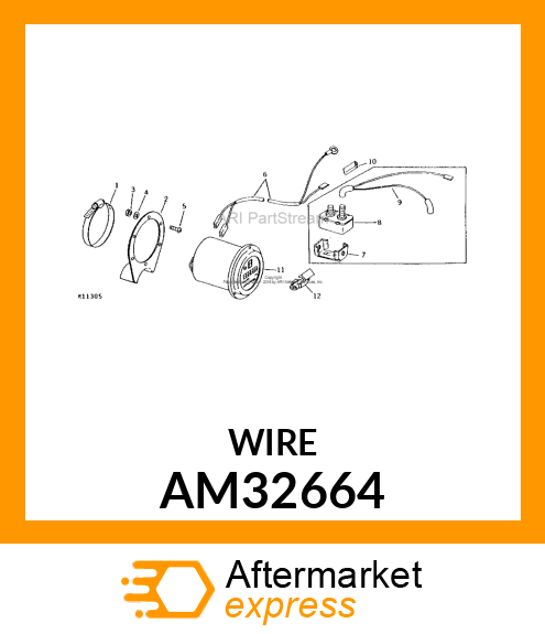 Wiring Harness - HR METER HARNESS (Part is Obsolete) AM32664