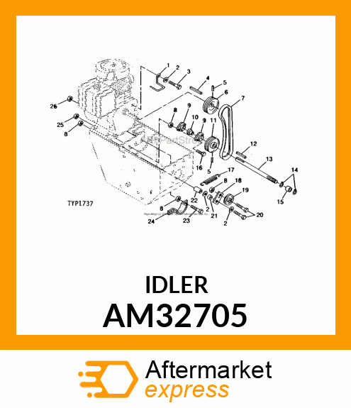 IDLER, WELDED W/BEARING AM32705