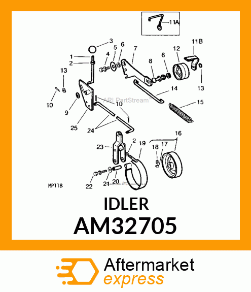 IDLER, WELDED W/BEARING AM32705