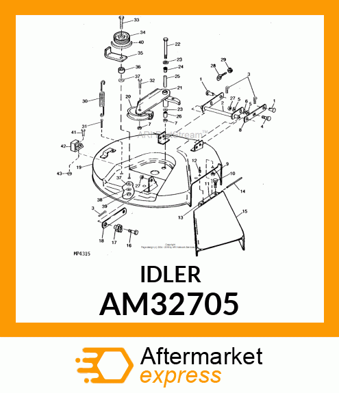 IDLER, WELDED W/BEARING AM32705