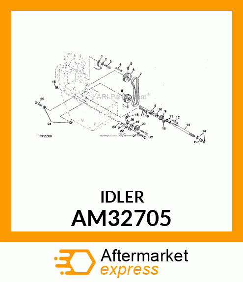 IDLER, WELDED W/BEARING AM32705